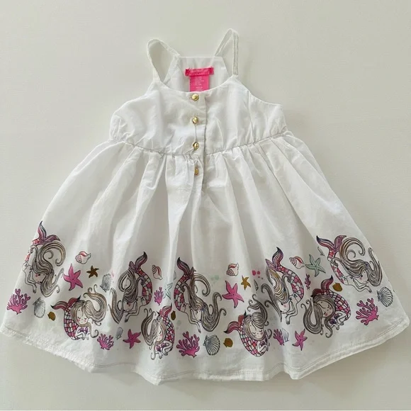 Isaac Mizrahi | Dresses | Isaac Mizrahi 8 Months Baby Girl Mermaid Seashell  Button Sundress Dress | Poshmark